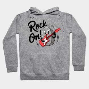 Rock On!! Cute Rock Music Pun Hoodie